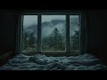 Midnight Rainy Therapy ⛈️ Rainstorms & Thunder for Deep Sleep | Rain on Window