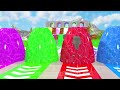 Long Slide Game With Mammoth Elephant Tiger Gorilla Lion T-Rex Buffalo - 3d Animal Game