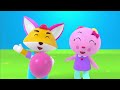 Fox and Rabbit Learns to Blow Balloons