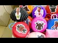 LOOKING SKIBIDI TOILET IN SQUARE WITH MIXING SLIME COLORFUL. ASMR VIDEO