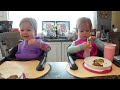 Twins try zucchini latkes