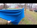 DutchWare BONDED XENON tarp review. I got sick and accidentally left the tarp up for 36 days!!!