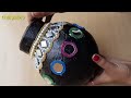 Making a beautiful pot using balloon and newspaper | Newspaper Craft | Best out of waste