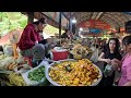 Cambodian street food @ Countryside market - Plenty delicous Grilled Chicken, fish, frogs & more