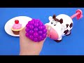 Satisfying Video l How To Make Rainbow Glitter Lollipop Heart Candy with 6 Slime Pool Cutting ASMR