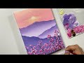 Landscape of mountain flowers/acrylic painting for beginners step by step/#79