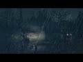 Halloween Haunted House Ambience - Thunder Rain ASMR Ambient Sound - White Noise 3 Hours