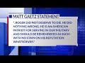 Rep. Matt Gaetz shares his remarks on the shooting of Airman Roger Fortson
