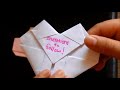 Easy Fold Heart Note (No Intro) How to Make Heart Out of Regular Size Paper