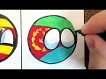 Drawing East AFRICA COUNTRYBALLS / How to draw  COUNTRYBALLS