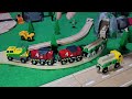 Wooden Trains BRIO sawmill and lumber mountain wooden railway