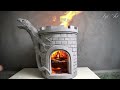 Make your own unique wood burning stove using cement