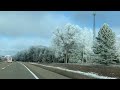 Beautiful Ice Covered Trees Along I-75 North From St. Helen To Grayling, Michigan