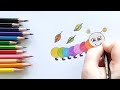 How to draw an easy centipede 🐛 / colorful centipede drawing / easy drawing for kids