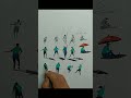TRY THIS & IMPROVE YOUR TINY FIGURES - PART 5 | PAINT FIGURES WITH ACTIONS | WATERCOLOR DRAWING