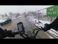 Snowy E-bike Return from Errands on the Eahora Juliet