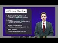 [Tips!] How To Create 'Weekly Meeting AI Video' With AI STUDIOS