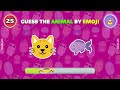 Guess The Animal By Emoji 🐶🤩| guess the animal by emoji quiz🤩Quiz Loki