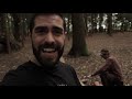 2 Day Bushcraft Camp with a Dog - Deer Hide Beds, Camp Fire Cooking (Forest Camping)