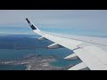 STUNNING VIEW OF WELLINGTON CITY FROM TAKE OFF - Air New Zealand A320