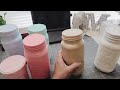 How to decoupage glass jars with napkins.