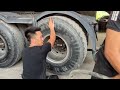 How to change 10 heavy-duty tires for a container.