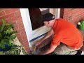 How to install exterior door trim on a brick house