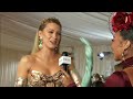 Blake Lively on Her Patinaed NYC-Inspired Dress | Met Gala 2022 With La La Anthony | Vogue