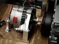 Demonstration of Alternator Converted to BDC Motor Directly Driving 134A Automotive  Compressor