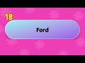 Guess the Car Brands in 5 Second / 20 Famous Cars/ Quiz Game