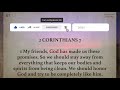 The Holy Bible | 2 CORINTHIANS | Contemporary English (FULL) With Text