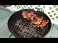 Grilling BBQ Chicken Leg Quarters