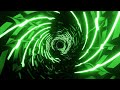 4K VJ Loop. Green tunnel with hypnotic lines. Seamless looped animation