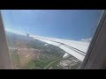 Lufthansa A319 D-AILH takeoff from Skopje Airport SKP