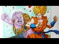 Drawing Thanos VS Goku | Anime vs Comic match up | Epic scene !!!!