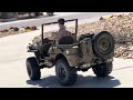 Rochobby 1/6 Willys Jeep with hobbywing quickrun fusion se 1800kv  2in1 system.Initial test.