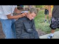 Guy loses a bet and gets a haircut