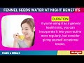 Fennel Seeds Water At Night Benefits (Doctors Never Say 14 Fennel Seeds Water Benefits YOU SHOCKED)