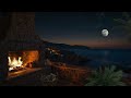 Summer Night Ambience - Fireplace and Crickets for Relaxation, Deep Sleep, and Tranquility