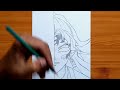 how to draw Yoriichi Tsugikuni ( Demon Slayer ) | Yoriichi step by step | easy tutorial