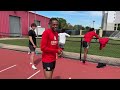 Carl Lewis & Houston Sprinters' 4x100m Relay Workout