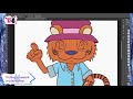 Timelapse Pencil to Photoshop - Cute Tiger