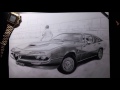 Drawing an Alfa Romeo Montreal Timelapse