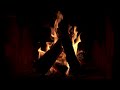 Black Fire in the Dark Background Video 4K Cozy Fireplace Ambience & Fire Crackling Sounds for Sleep