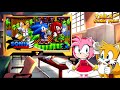 AMY KISSES SONIC | Tails & Amy React to Team Sonic Adventures - ACT 1 | Green Hill Zone