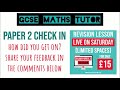 GCSE Maths Paper 2 Check In - How Did You Get on? | Share Your Feedback in the Comments | TGMT