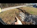 Installing Rip Rap on Re-Sloped Drainage Ditch - Full Repair Complete