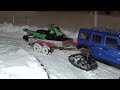 SKEERIDE 2 175 RC SNOWMOBILE 3D PRINTED, 2X SNOW BLOWER RC 6X6 SNOW PLOWING TRX6 ON TRACK ADVENTURE.