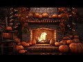 Cozy Autumn Fireplace Sounds 8h - Relaxing Autumn Fall Ambience - Halloween Ambience