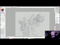 Krinkels Stream Highlight - Krinkels tries to draw but the music distracts him